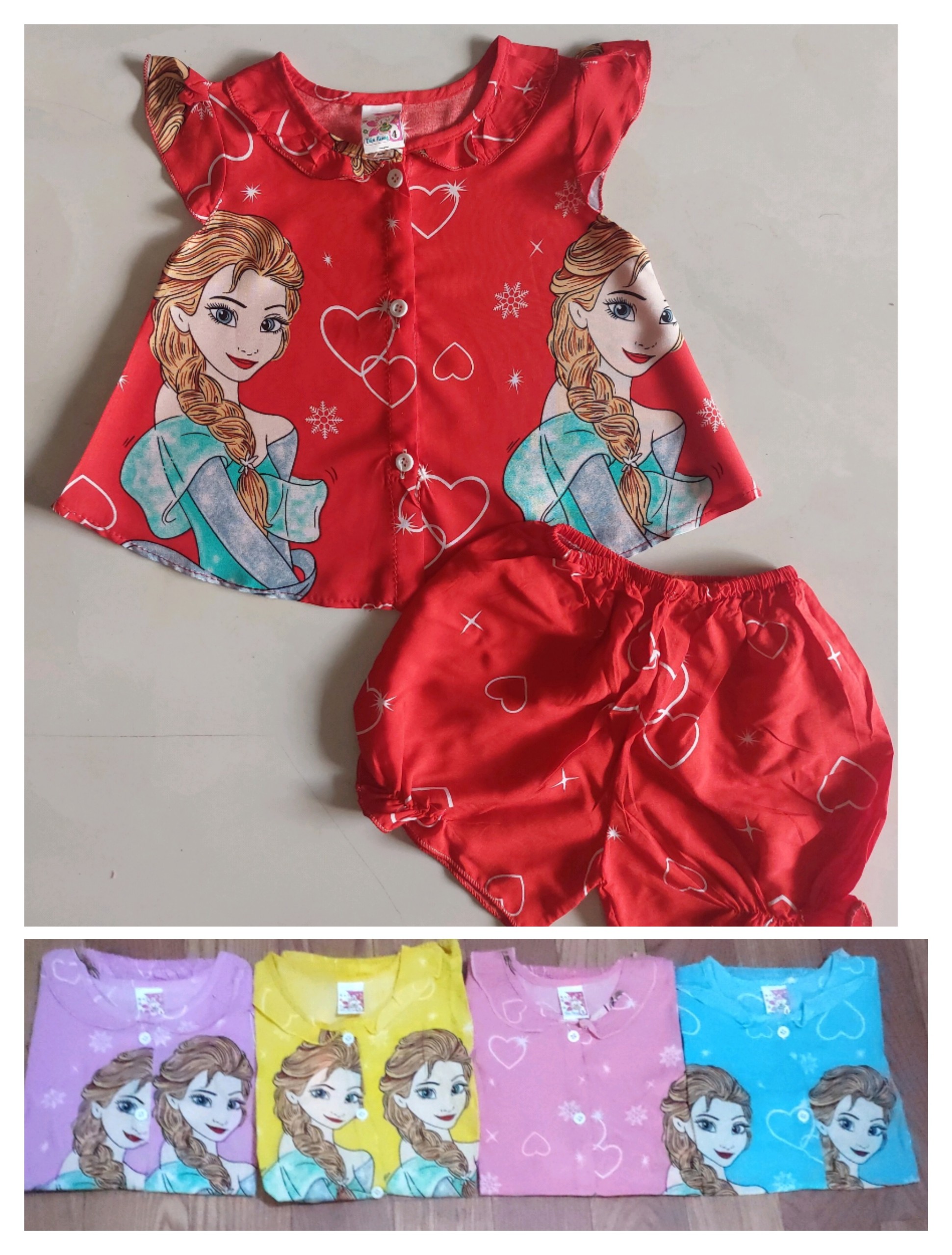 Bộ tole khuy giữa bé