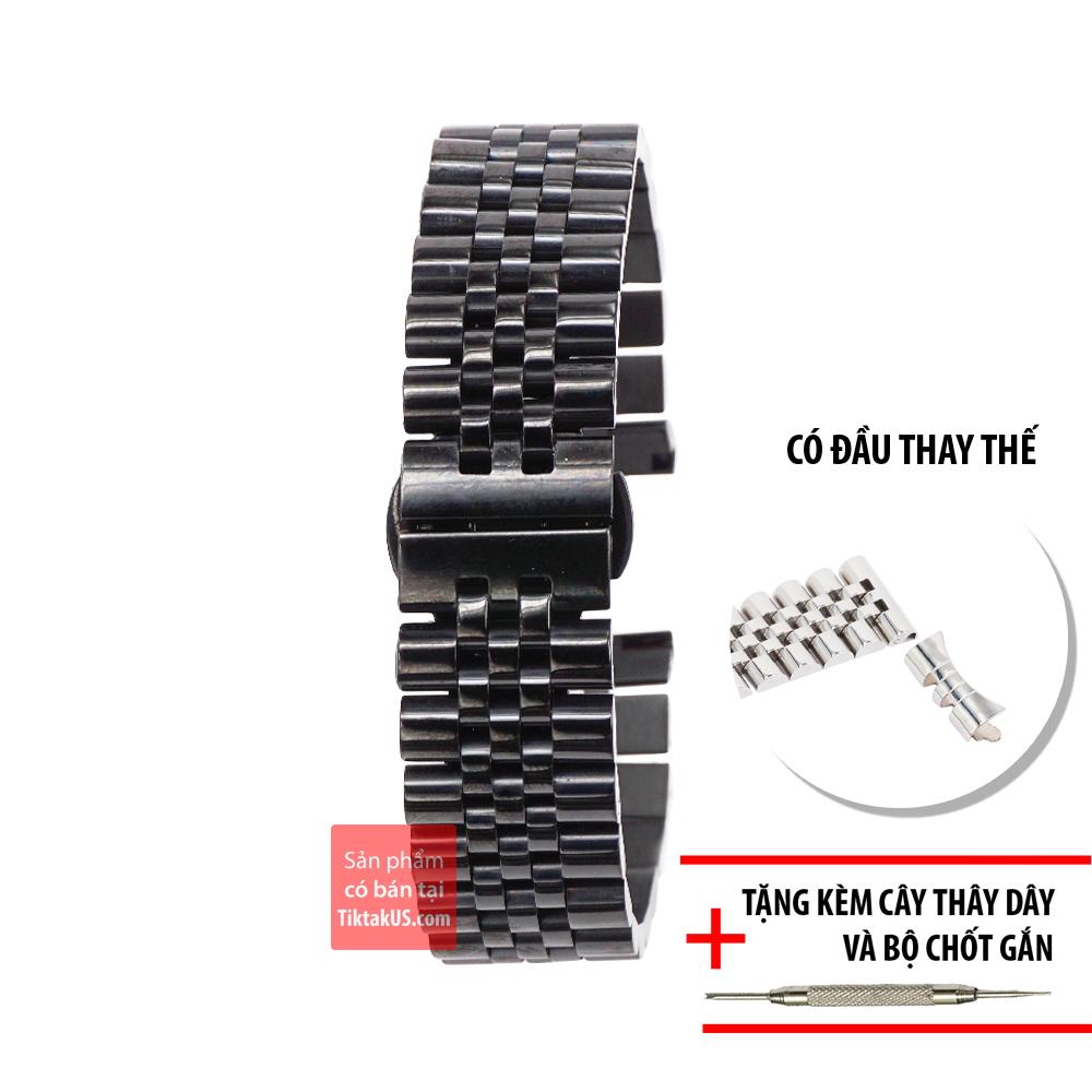 [HCM]Dây đồng hồ thép không gỉ Jubilee cao cấp Tiktakus size 18mm - nhiều màu