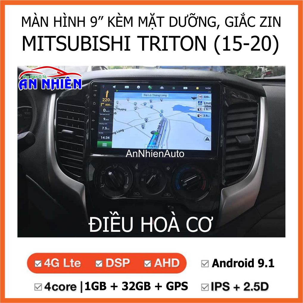 [Trả góp 0%] [HỖ TRỢ LẮP ĐẶT] Màn Hình Android 9" Chạy Sim 4G xe MITSUBISHI TRITON (Cấu Hình 2G+32G Hoặc 1G+32G) - Đầu DVD Android Tiếng Việt Lắp Sim 4G Thu Phát WiFi Điều Khiển Giọng Nói Xem Chỉ Đường NaviTel Camera Lùi Màn Hình IPS Full HD
