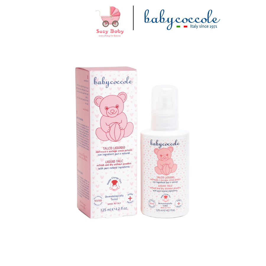 Phấn rôm nước Babycoccole 0m+ chiết xuất từ tinh bột bắp 125ml