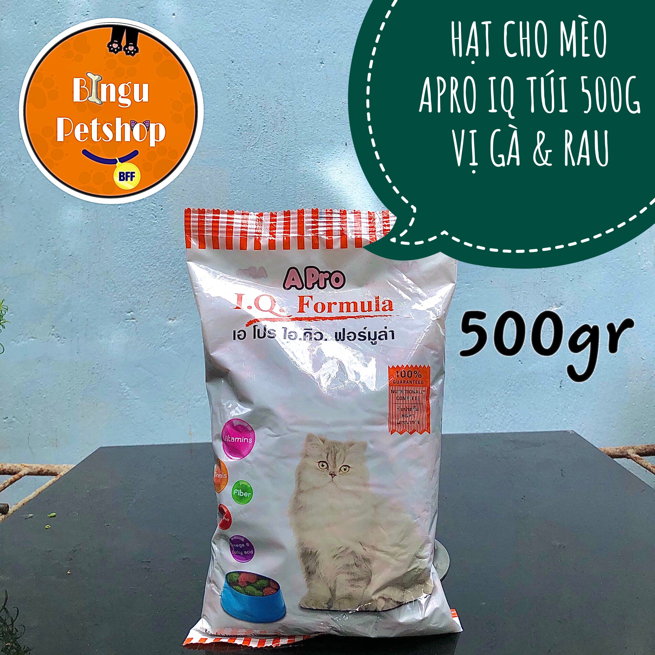 [TÚI 500G] Thức Ăn Hạt Khô Cho Mèo Giá Rẻ APro IQ Formula 500g NHẬP KHẨU THÁI LAN