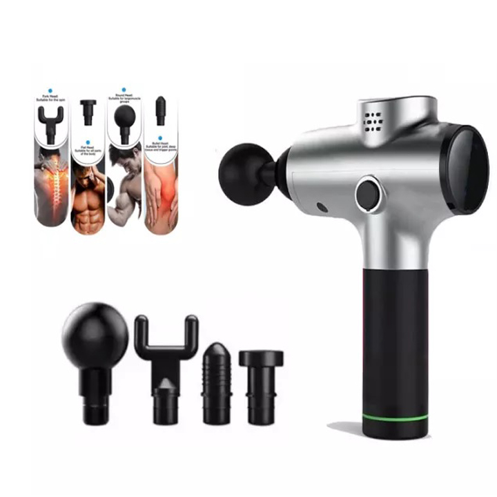 Máy Massage Cầm Tay Phục Hồi Thể Lực Súng Massage Giãn Cơ Fascial Gun Máy Mát Xa 4 Đầu 6 Chế Độ Trị Đau Nhức Toàn Thân Giảm Căng Cơ Máy Mát Xa Cơ Bắp Giúp Quản Lý Những Cơn Đau Cơ Thư Giãn Cơ Thể