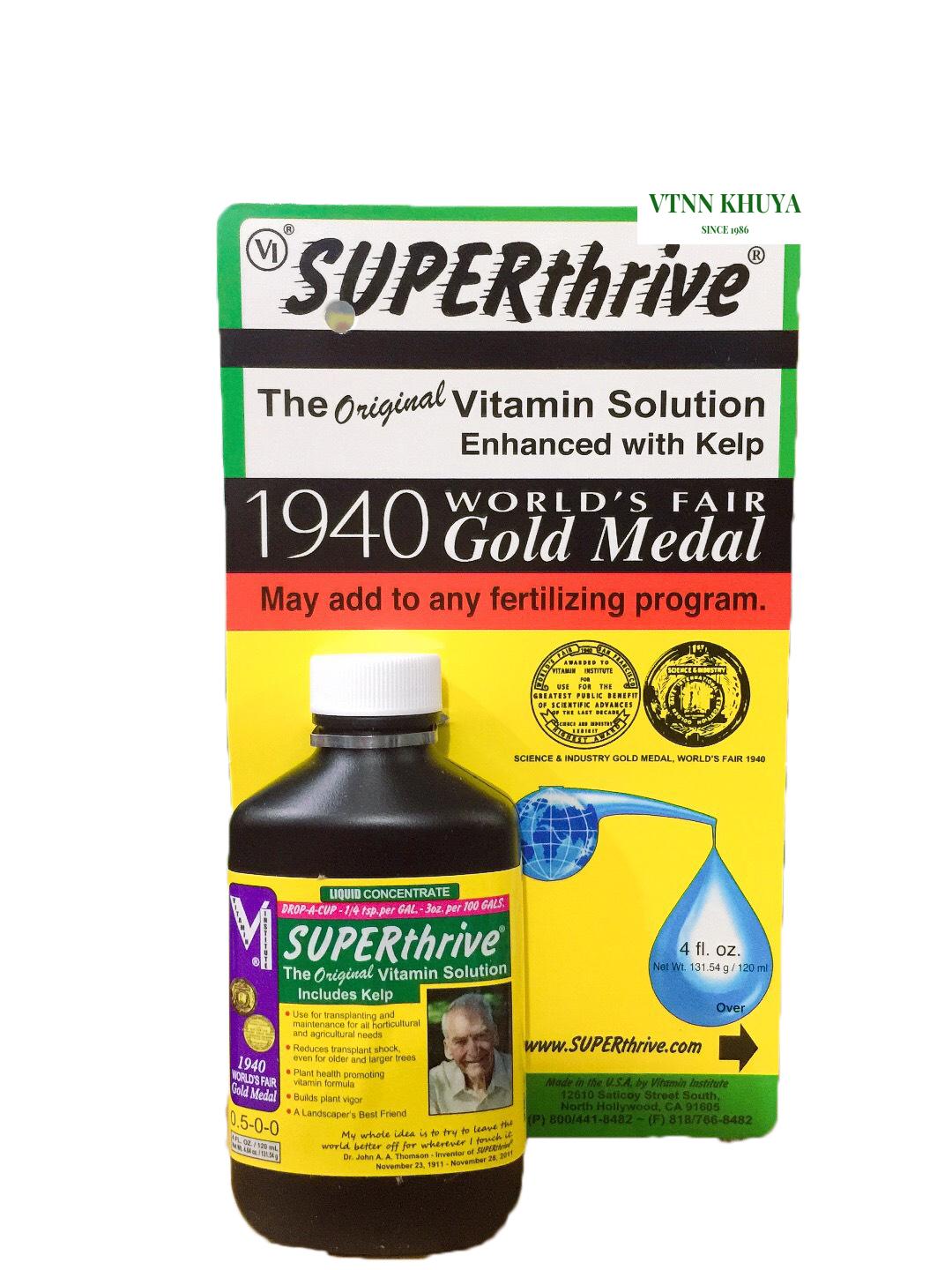 Phân bón kích thích sinh trưởng Superthrive Hoa kiểng và lan 60ml Có tem