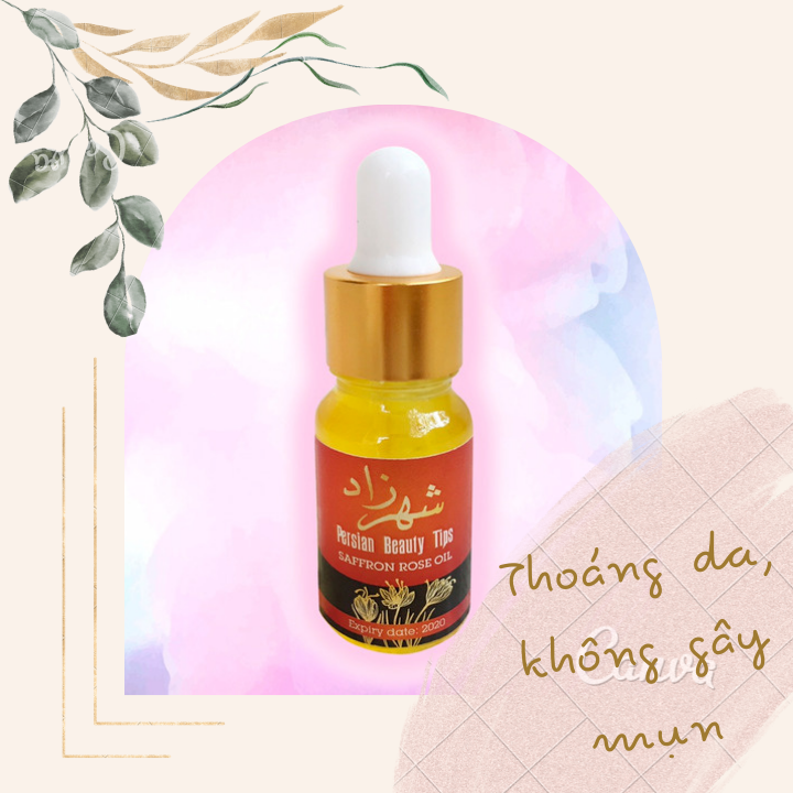 Mẫu thử: saffron rose oil- saffron serum- tinh chất saffron & tinh dầu hoa hồng damask