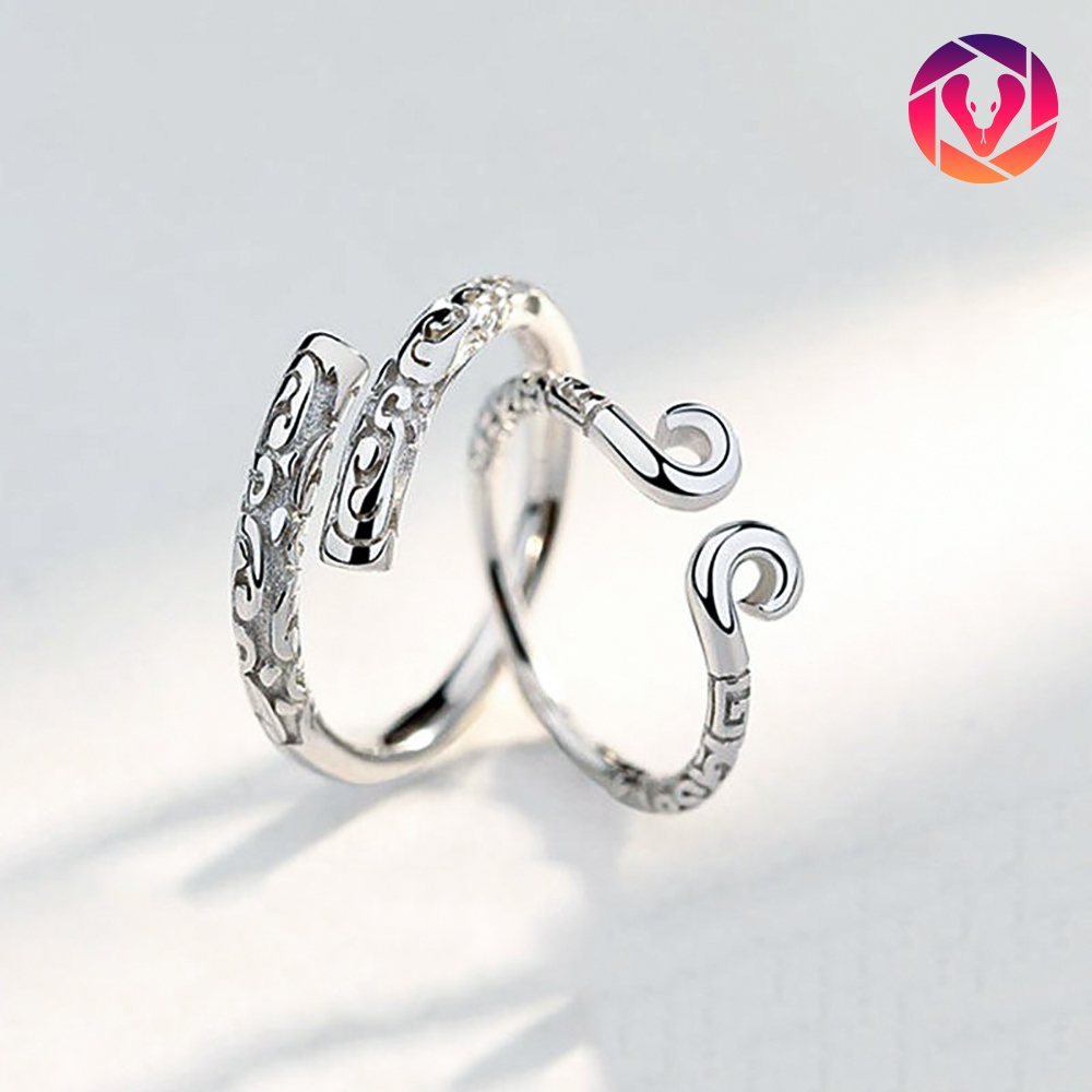 Nhẫn hợp kim mạ bạc vòng kim cô, gậy như ý Tề Thiên Đại Thánh Du Ký  , unisex, phong cách, cá tính cho các cặp đôi