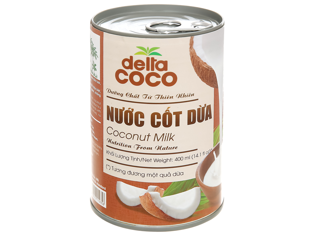 Nước cốt dừa nguyên chất delta coco - 100% dừa tươi
