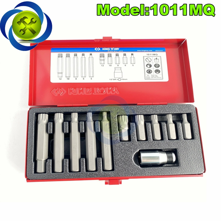 Bộ mũi vít đóng 12 cạnh kingtony 1011mq có 11 chi tiết