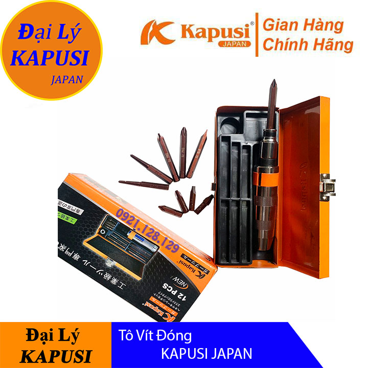 Bộ tô vít đóng kapusi 12 chi tiết cao cấp