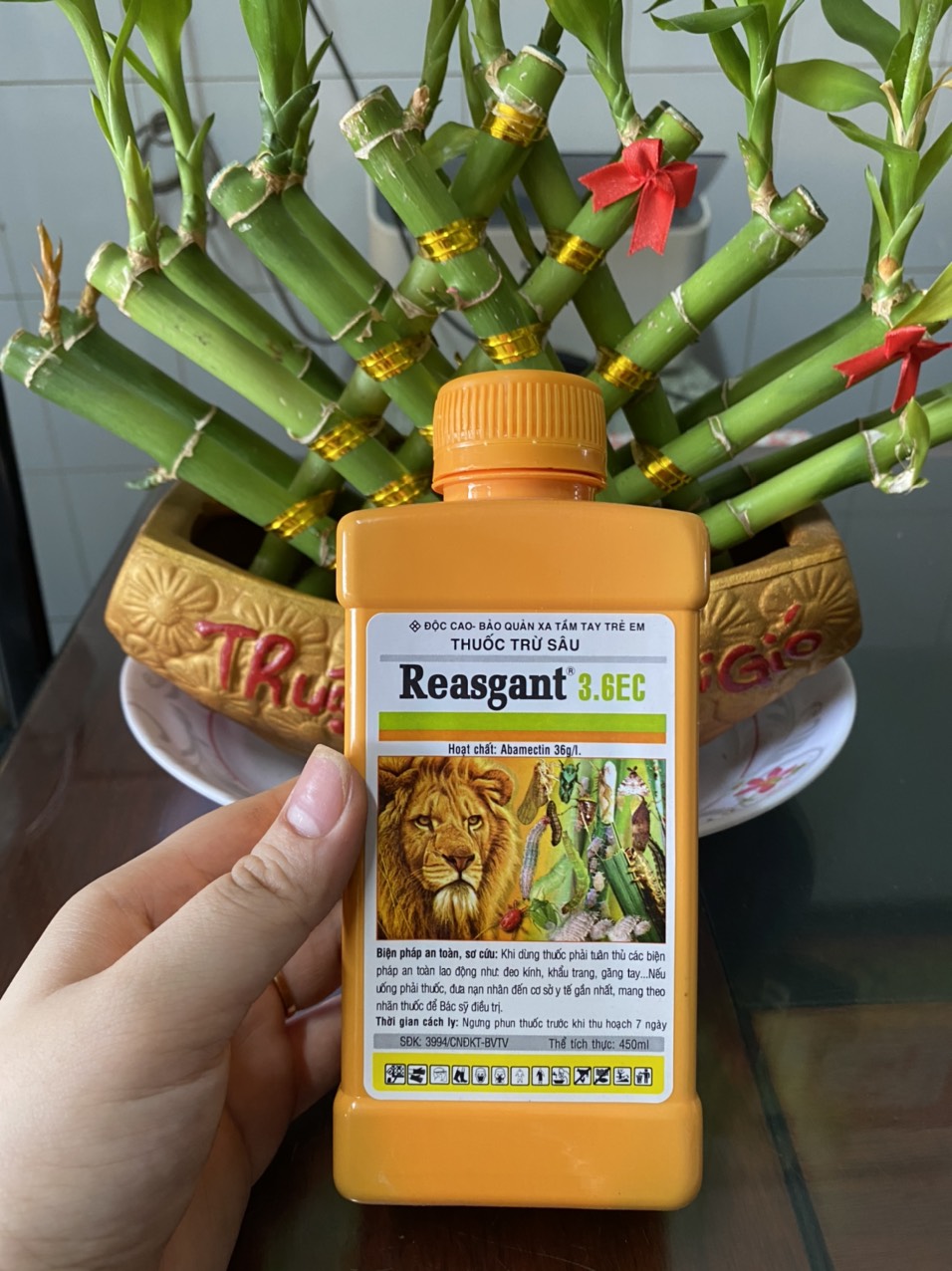 Thuốc trừ sâu sinh học reasgant 3.6ec - hoạt chất abamectin - thể tích 450ml