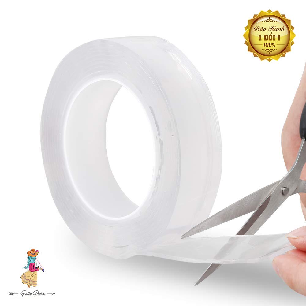 Băng Keo 2 Mặt Ma Thuật Trong Suốt Siêu Dính Khổ 3cm Chất Liệu PU GEL - Loại 3 Mét
