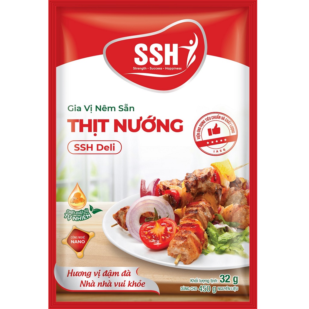 Gia vị nêm sẵn thịt nướng SSH Deli 32g - Hàng chính hãng