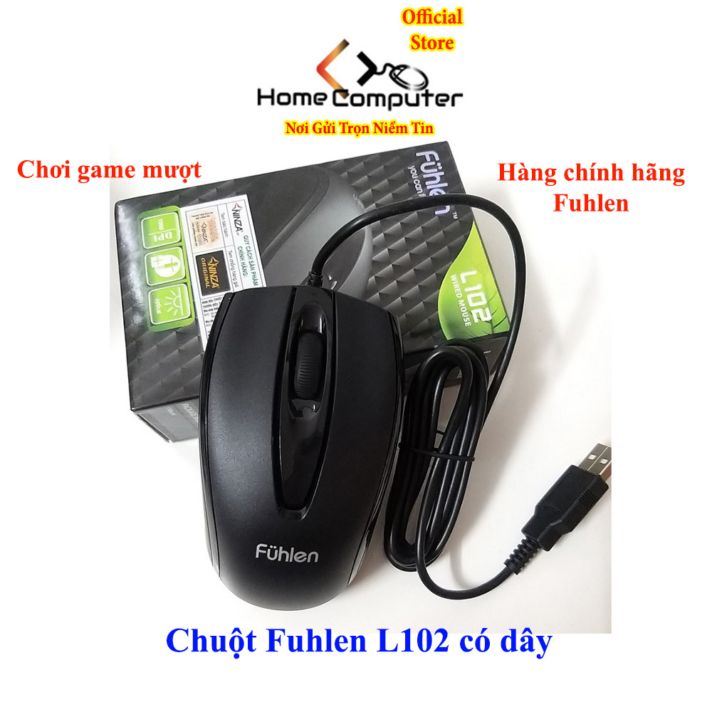 Chuột Fuhlen L102 Chính hãng Ninza Phân Phối,kết nối usb. Bảo hành 24 Tháng