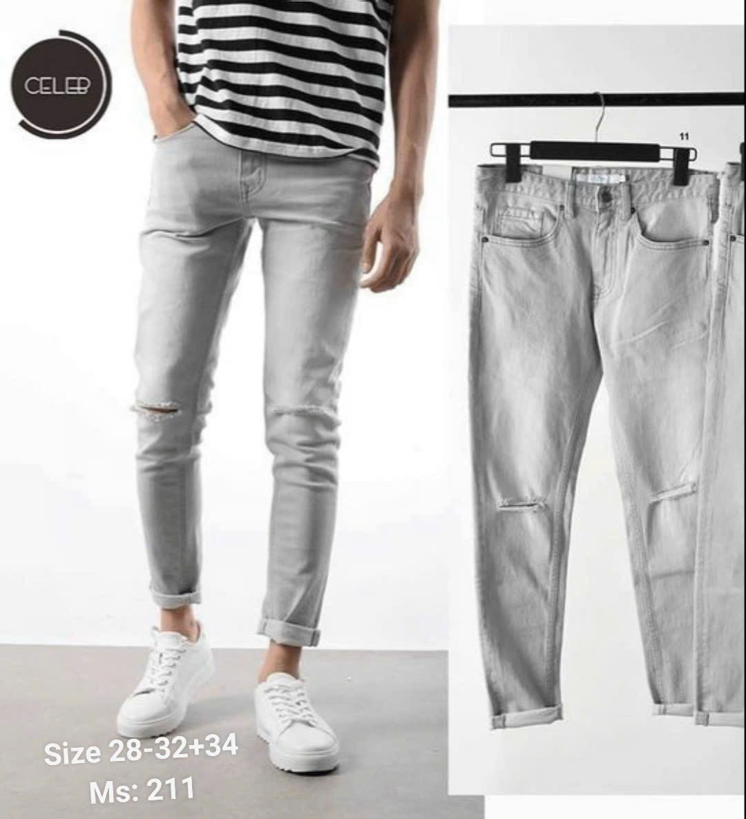 Quần jean nam hàn quốc shop vanle bền màu siêu bền QC95