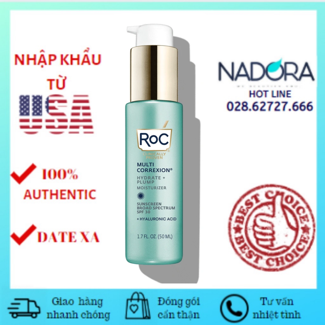 Kem Dưỡng Chống Nắng Roc Multi Correxion Hydrate + Plump Moisturizer SPF 30