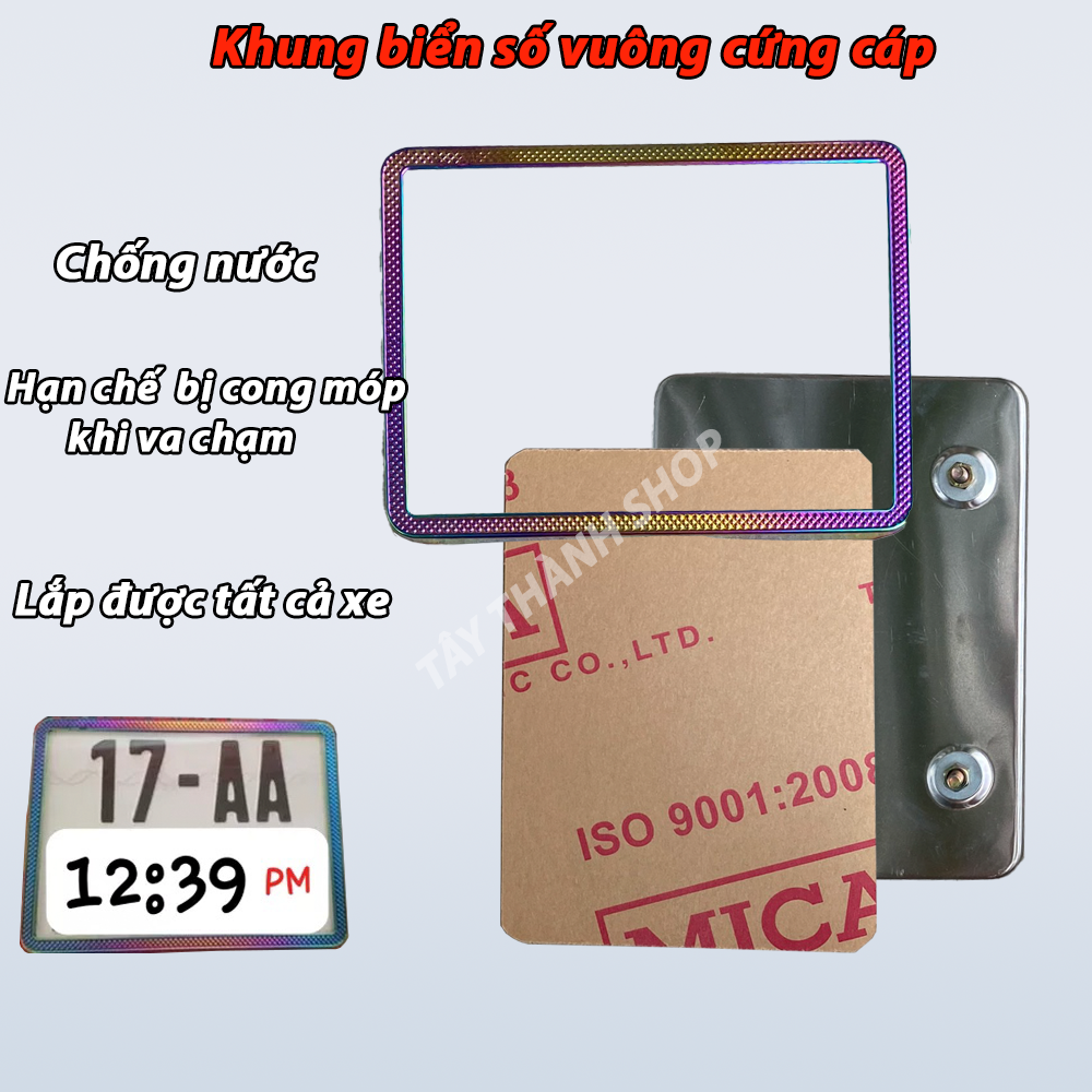 Khung biển số xe titan ốp biển số inox viền 7 màu + bảng mica SIÊU CHẤT - Sản Phẩm MỚI Chất Lượng Gian Hàng Uy Tín Giá Cả Cực Tốt Mua Ngay - T&T Tây Thành Shop chuyên khung biển số xe máy