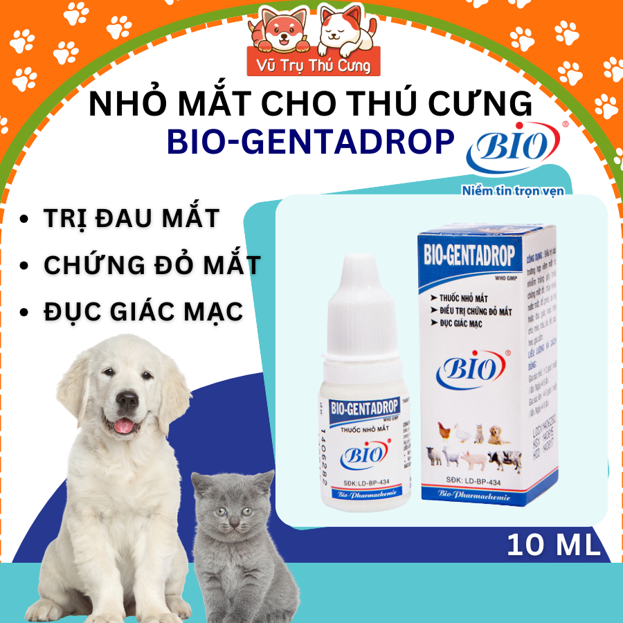 Nhỏ Mắt Cho Thú Cưng BIO-GENTADROP 10ml