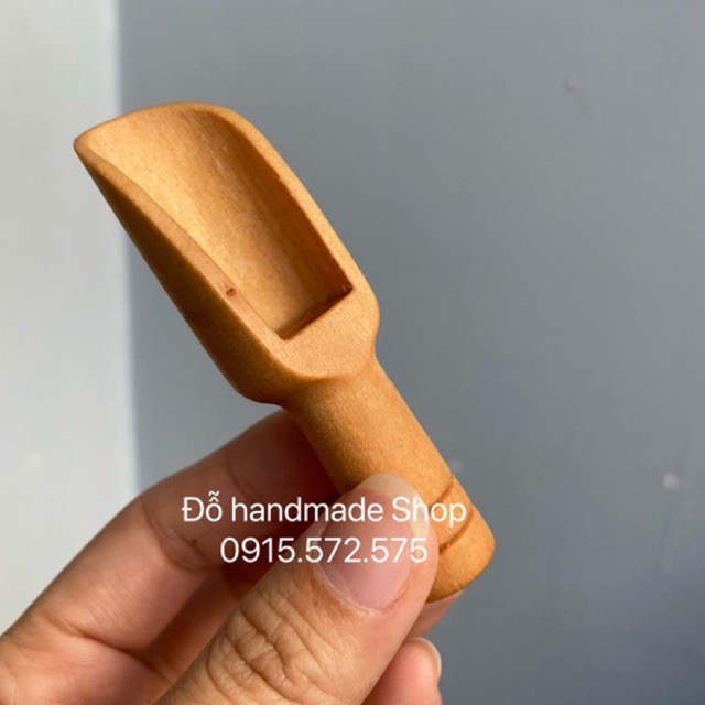 muỗng thìa gỗ múc bột trà nhỏ xíu 75cm cute lắm luôn