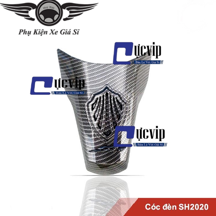 Ốp chụp cóc đèn xe sh 2020 carbon đẳng cấp ms2602
