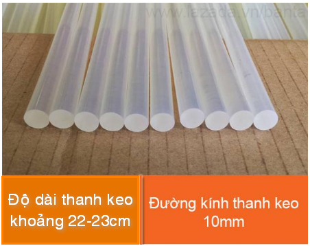 10 Thanh keo silicon lớn đường kính 10mm