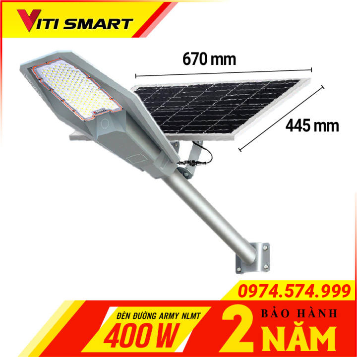 Đèn năng lượng mặt trời VITI SMART đường phố Army công suất 300 - 400 W MJ-XJ. Den nang luong mat troi VITI SMART