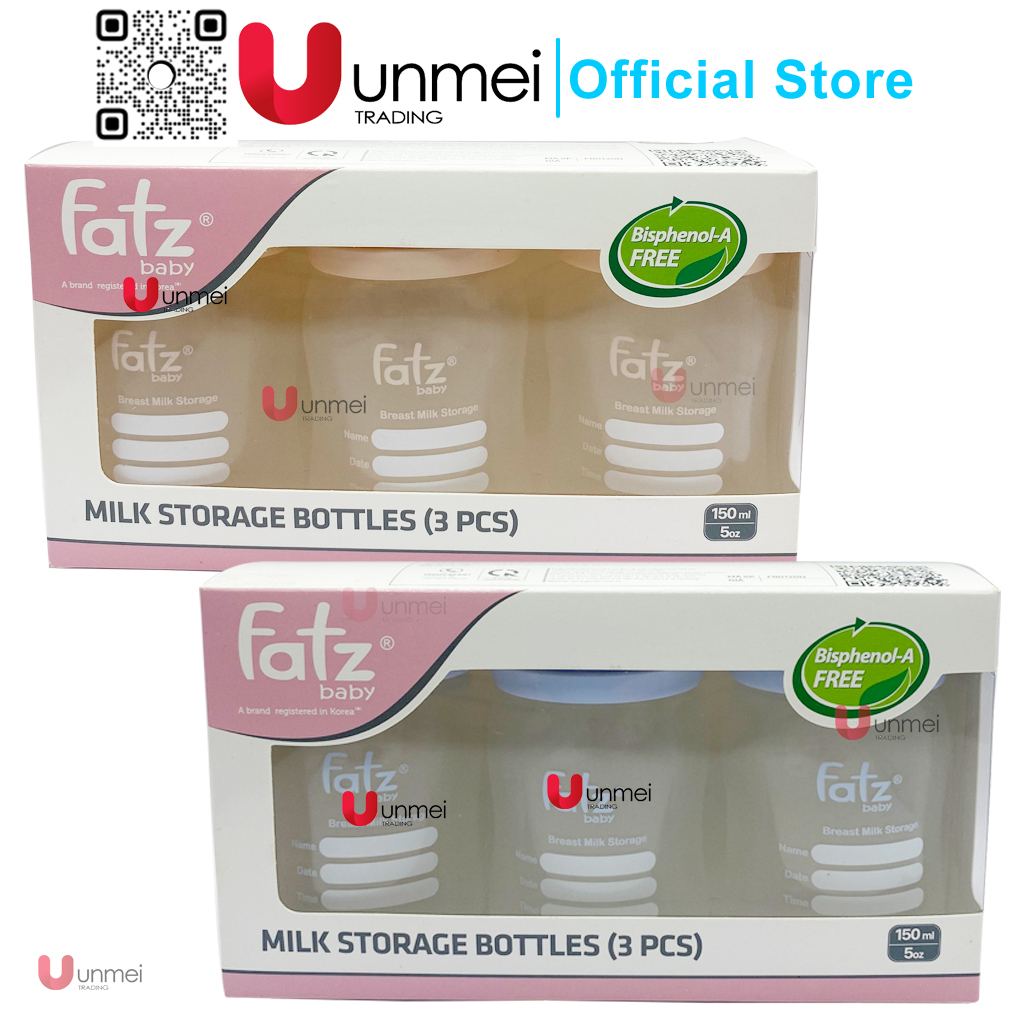 Bộ 3 bình trữ sữa mẹ fatzbaby, dung tích bình trữ sữa fatz 150ml/bình - fb0120n