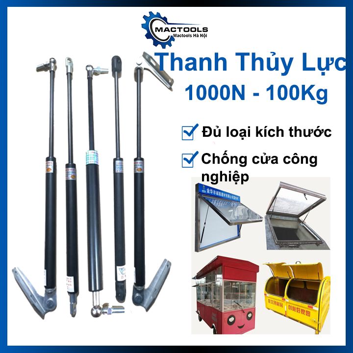 Ty thủy lực 1000N - 100kg, thanh chống cửa công nghiệp, nâng hạ cửa máy, cửa tủ, cửa trời tiện lợi