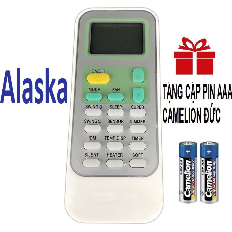 Remote điều khiển máy lạnh, máy điều hòa alaska mẫu 5