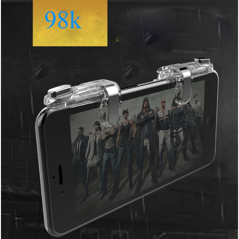 BỘ 2 NÚT BẤM CƠ 98k KIM LOẠI TRONG SUỐT HỖ TRỢ CHƠI GAME PUBG MOBILE ROS MOBILE