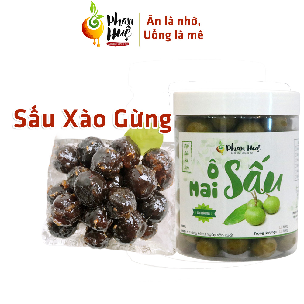 Sấu Xào Gừng Hà Nội Phan Huệ Đặc Biệt (500gr). sấu Tươi Miền Bắc Chọn Lọc. Ăn Là Nhớ. Đặc Sản Hà Nội. Ô mai xí muội sấu.