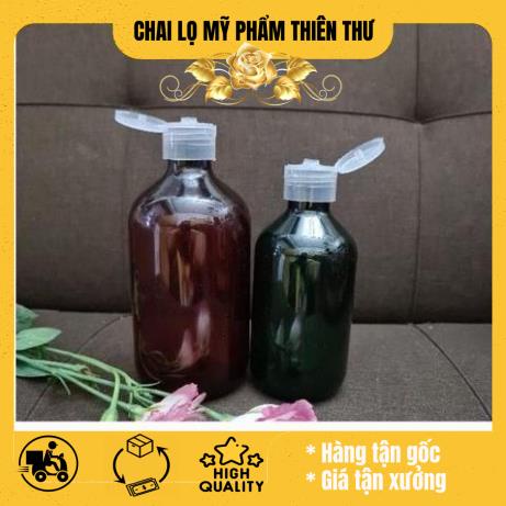 Chai nhựa pet Nắp bật 300ml/500ml chiết mỹ phẩm