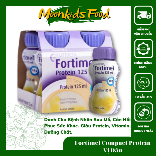 Sữa Fortimel Compact Protein Lốc 4 Chai Vị Vani 125ml