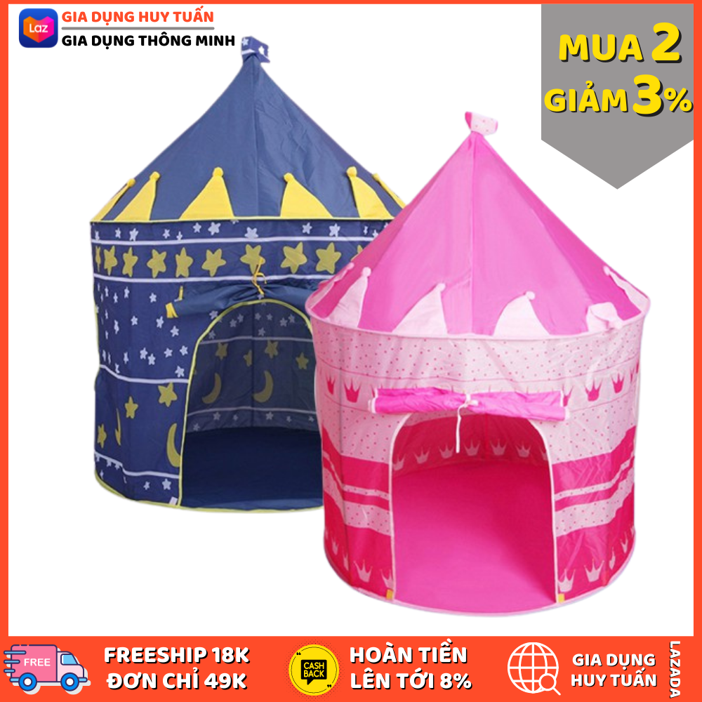 Lều công chúa hoàng tử đồ chơi chất liệu cao cấp thiết kế đẹp mắt, đáng yêu cho bé, lều cho bé, lều công chúa Others, lều cho bé giá rẻ- Gia dụng Huy Tuấn