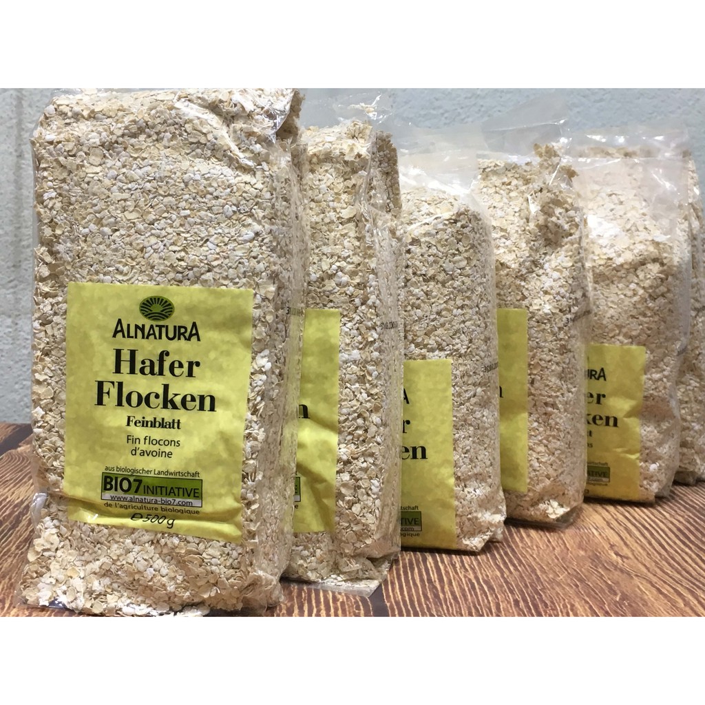 Combo 2 gói 500Gr Yến mạch cán vỡ ngũ cốc giảm cân ăn kiêng, eatclean, ăn dặm Hafer Flocken BiO Đức