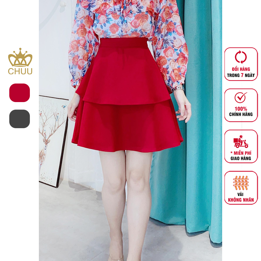 Chân váy xòe 2 tầng chuu cv2059