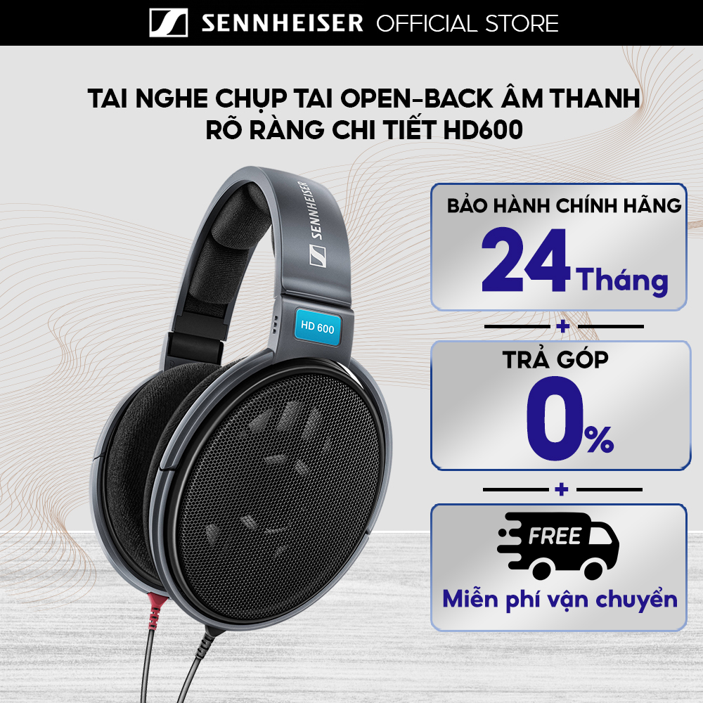 Tai nghe chụp tai Sennheiser HD 600 có dây - bảo hành 2 năm