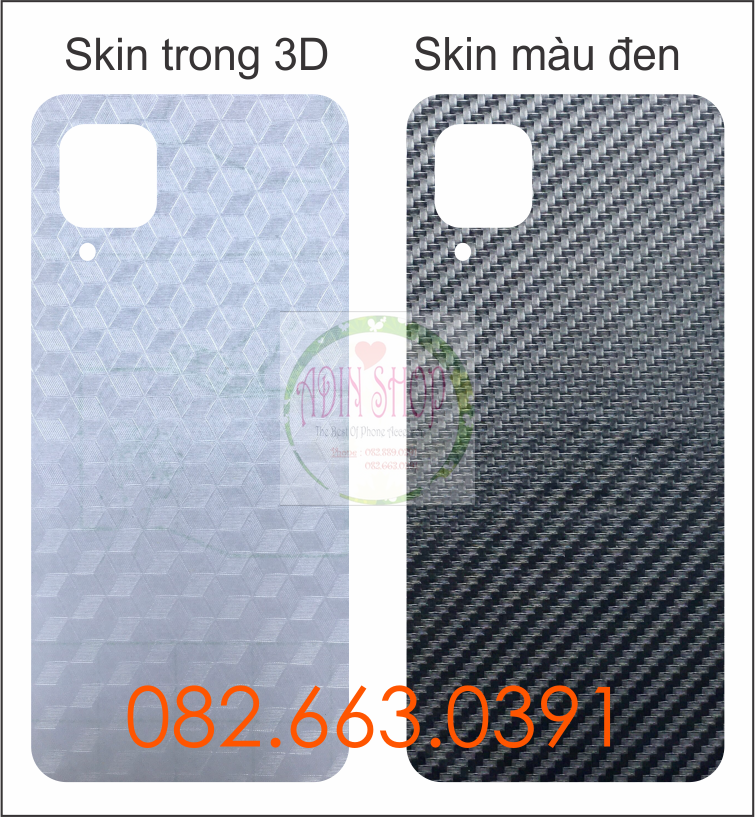 [HCM]Miếng dán mặt lưng skin carbon Samsung A12