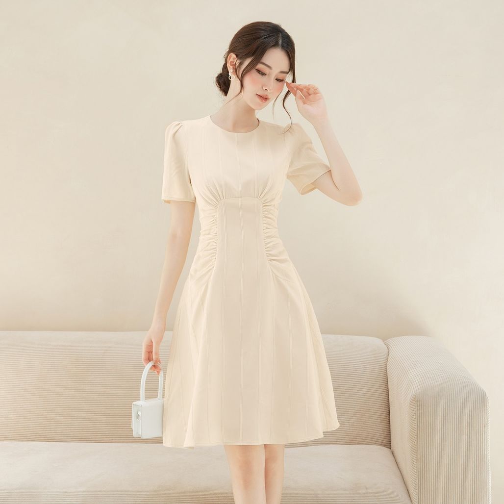 [Chỉ 15-17/10 Mua 2 giảm 10% Mua 3 giảm 15%] OLV - Đầm White Ruched Dress