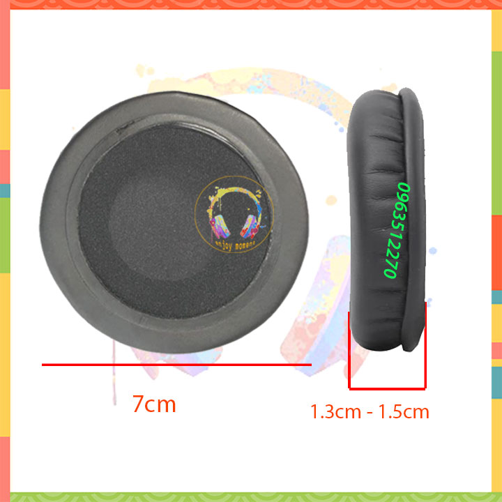 Đệm ốp tai nghe 7cm 7.5cm màu đen_dùng cho nhiều loại tai nghe cùng kích thước