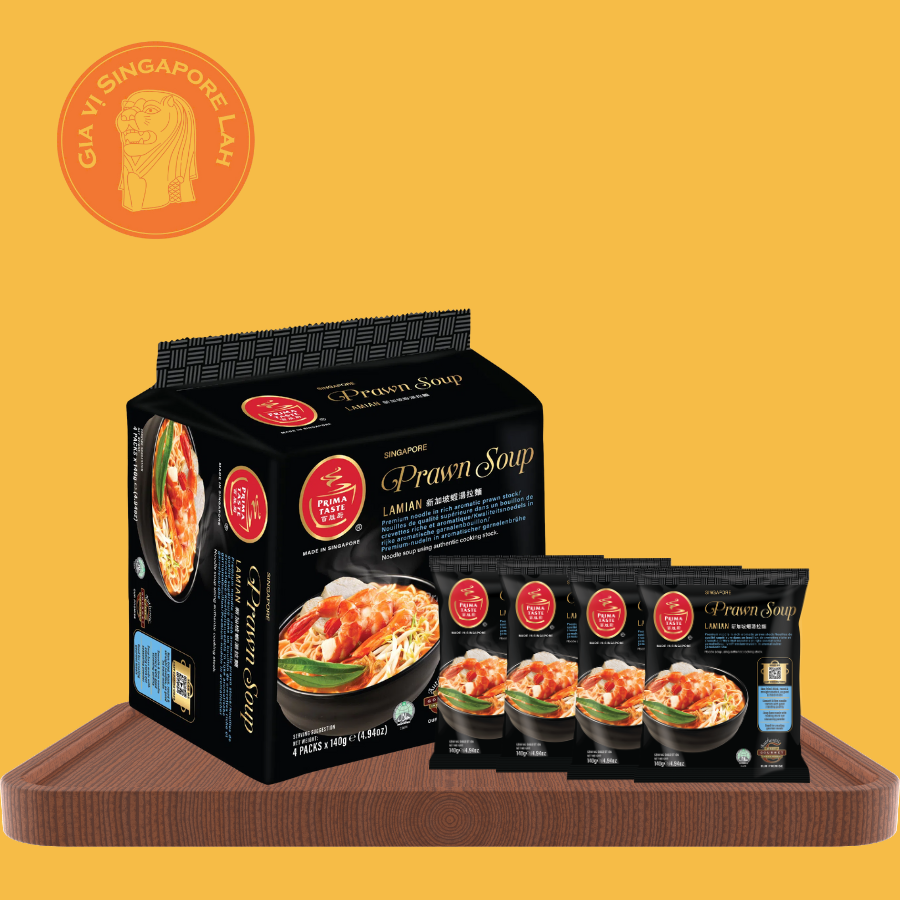 HSD/EXP: 13/10/2026 Prima Taste - Mì Lamian Súp Tôm Singapore / Prawn Soup laksa 576g