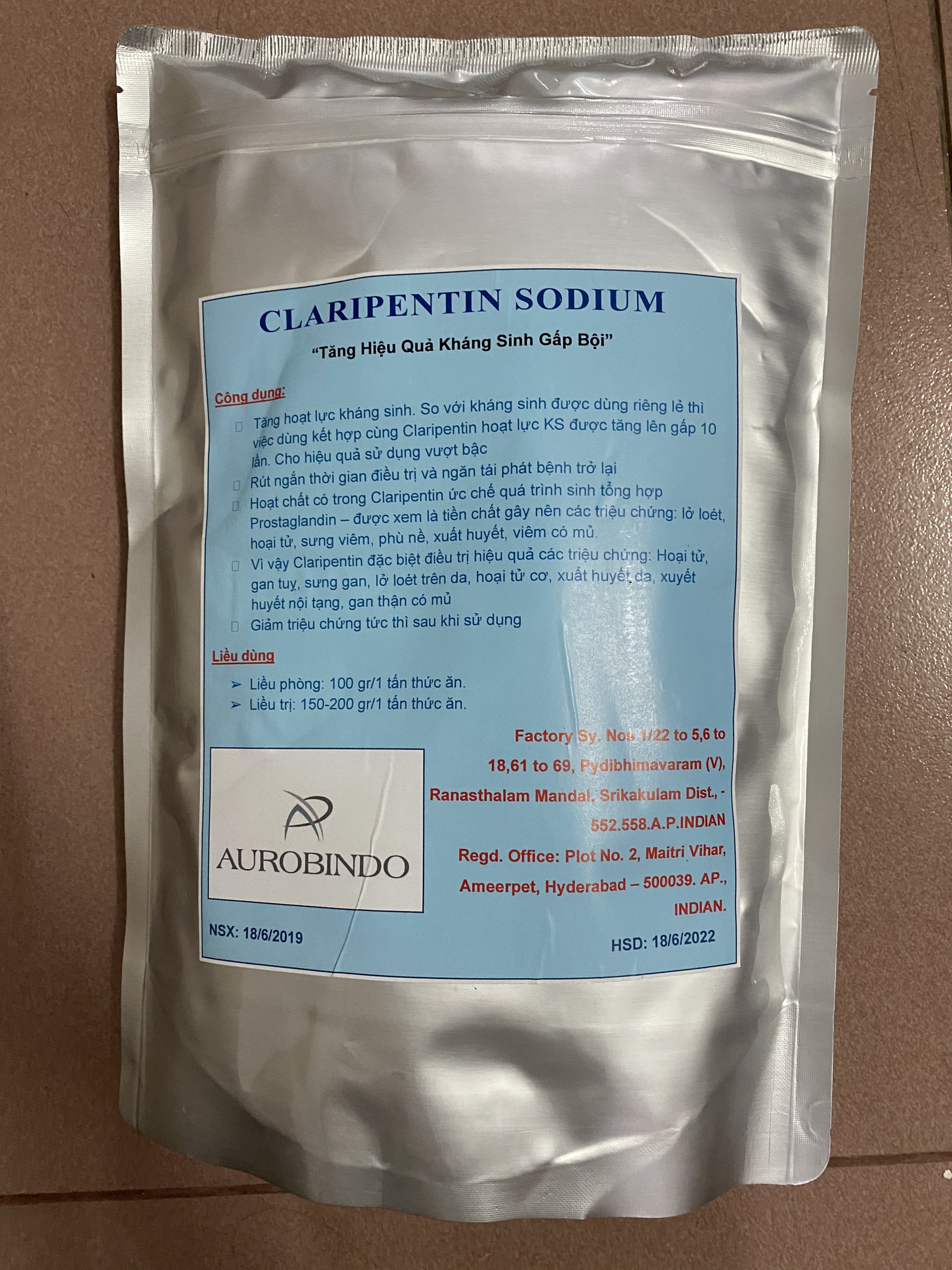 [10KG] CLARIPENTIN tăng hoạt lực kháng sinh CEFOTAXIME SODIUM