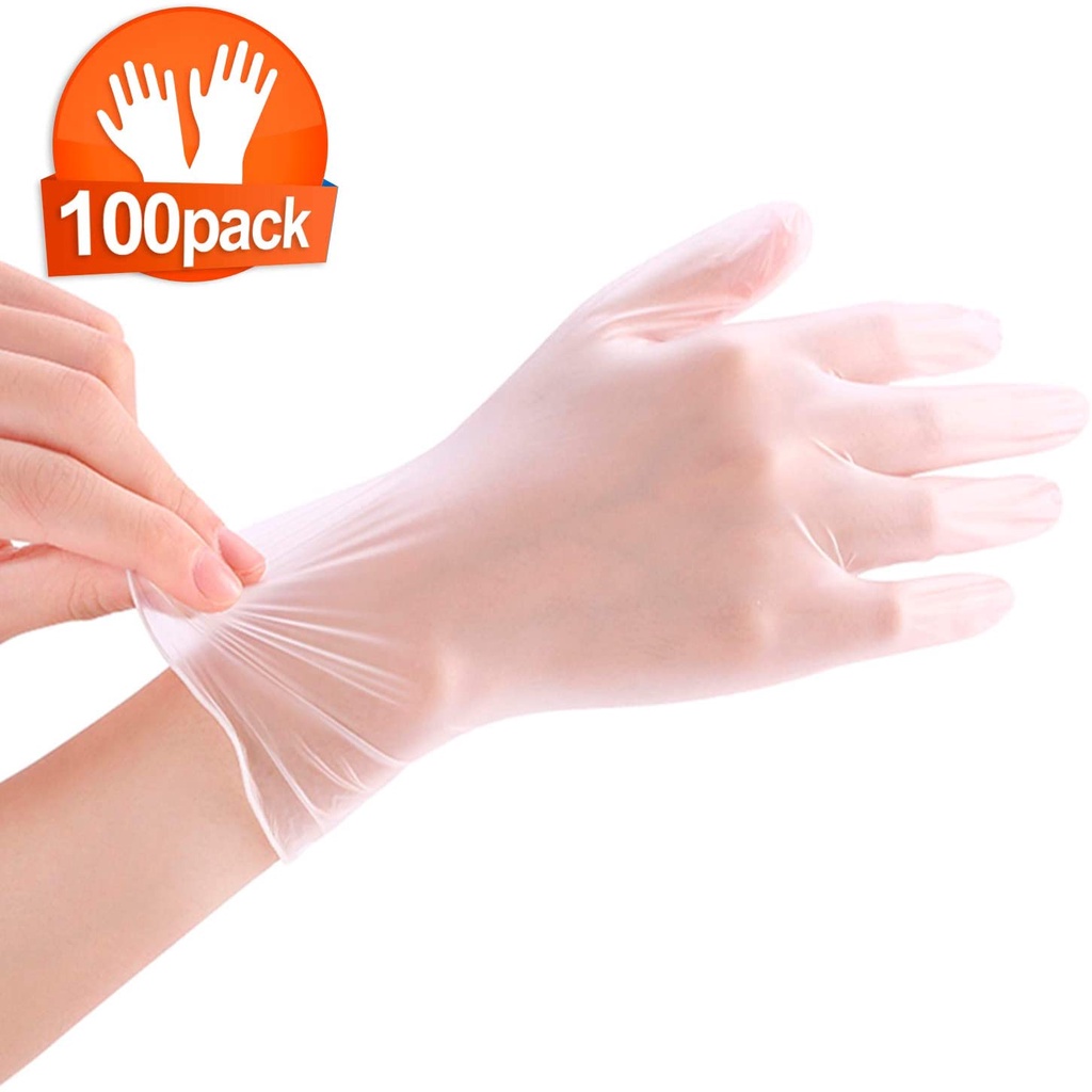 Hộp 100 Găng Tay Vinyl Pvc Bảo Vệ An Toàn Thực Phẩm (Không Bột- ARISTA ) nhập khẩu inđonesia