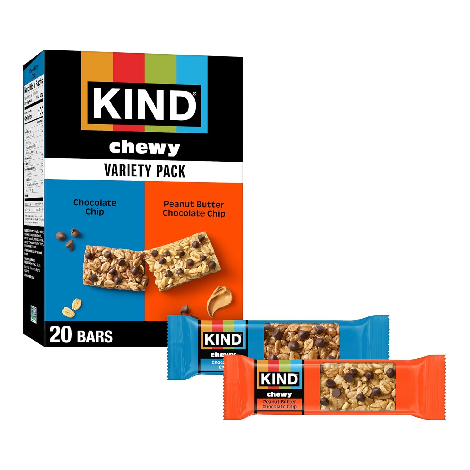 Hộp hỗn hợp thanh yến mạch KIND (loại mềm dẻo) – Không chứa gluten, ít calo, món ăn nhẹ lành mạnh