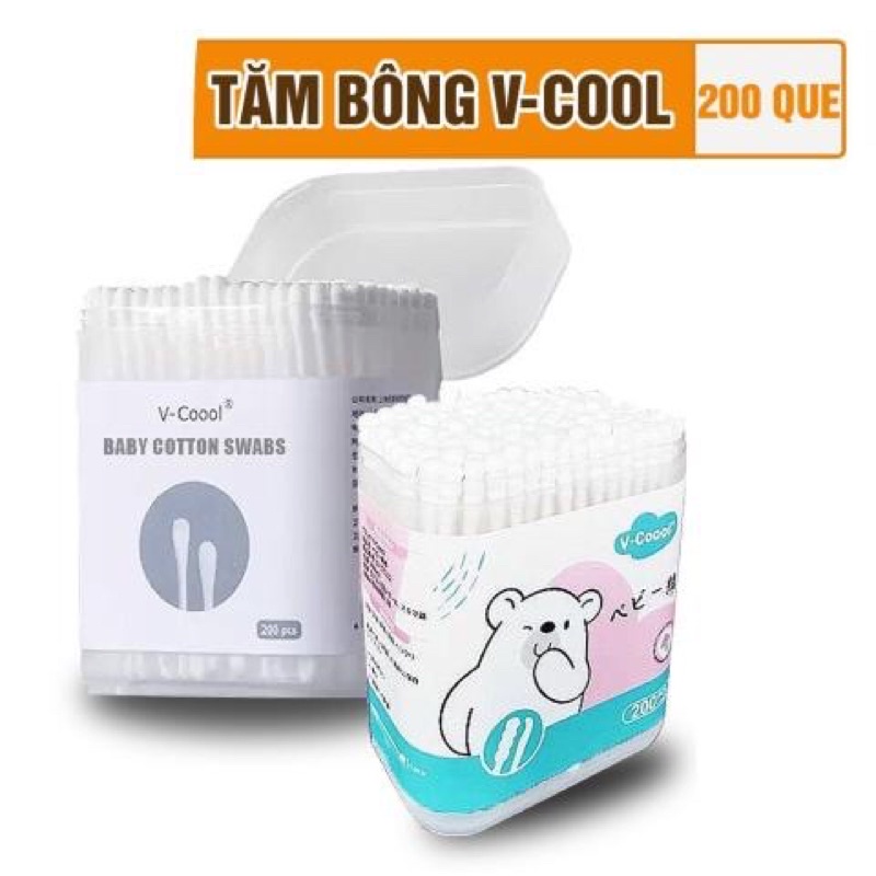 Tăm bông v-coool 200 cái tiện lợi