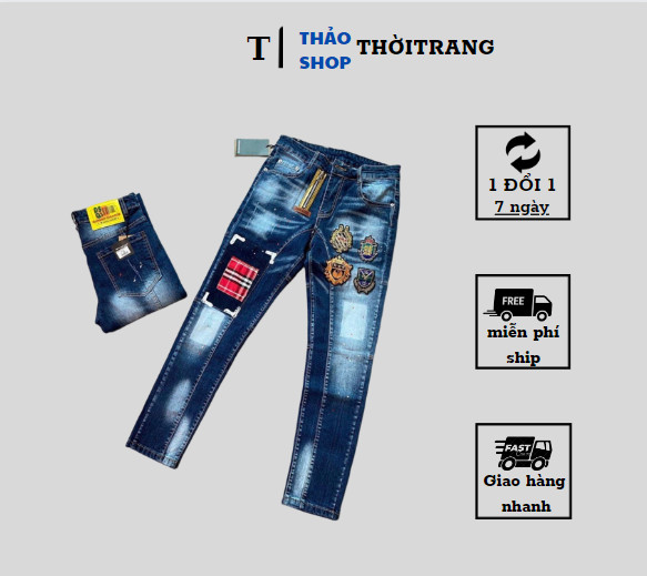 Mua quần jean nam in logo LV, - 29 tại DS TIIN SHOP