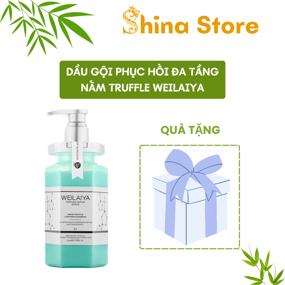 Dầu gội phục hồi đa tầng nấm truffle weilaiya, phục hồi tóc khô xơ, dưỡng ẩm, bóng mượt tóc 450ml - shina store