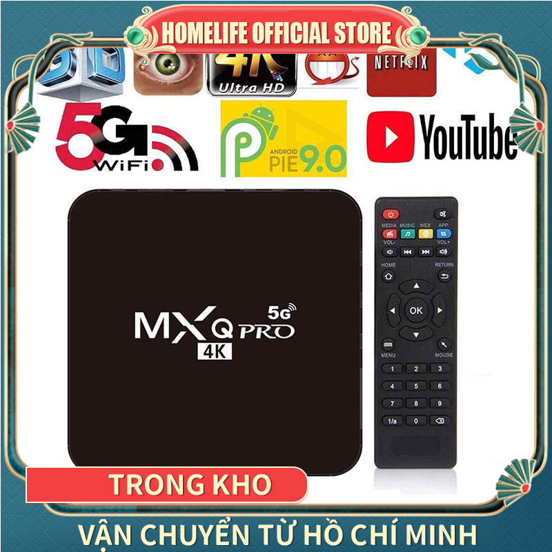 (Hit Hot Năm Nay) Android TV Box MXQ PRO 4K bản 8G+128GB Tiếng Việt Wifi 5G, Android 11.1 Đã cài sãn, YouTube, Chorme...vv