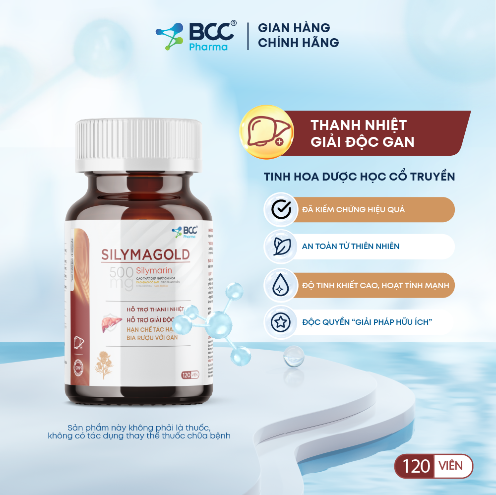 [BCCPHARMA] Viên uống SILYMAGOLD: Giải độc gan, cải thiện chức năng gan