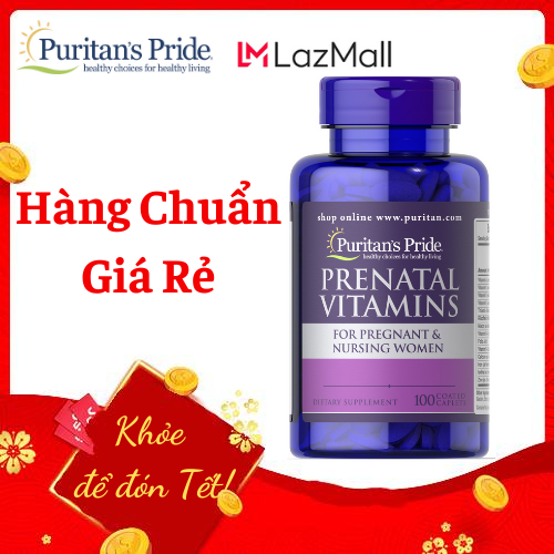 Vitamin đa sinh tố tổng hợp cho bà bầu (hsd: 30/6/2023), dinh dưỡng cho phụ nữ mang thai và sau sinh 1 viên/ngày Prenantal Vitamins 100 viên