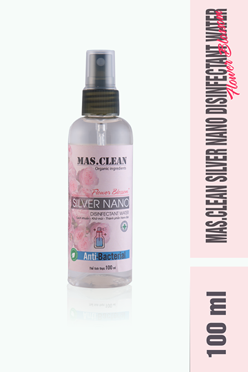 Xịt khử khuẩn Nano Bạc MasClean hương Hoa Hồng- chai 100ml