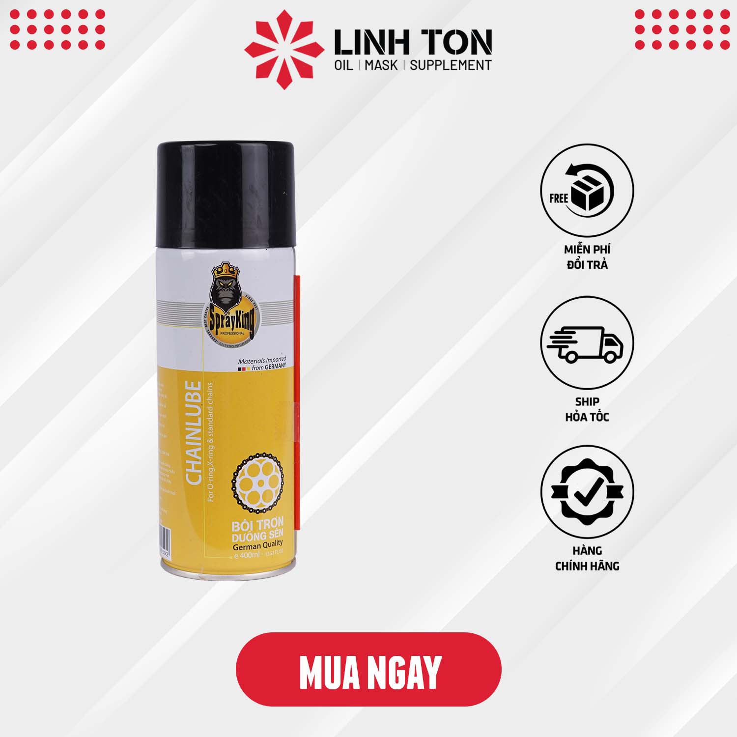 Xịt dưỡng sên dạng dầu sprayking chain lube